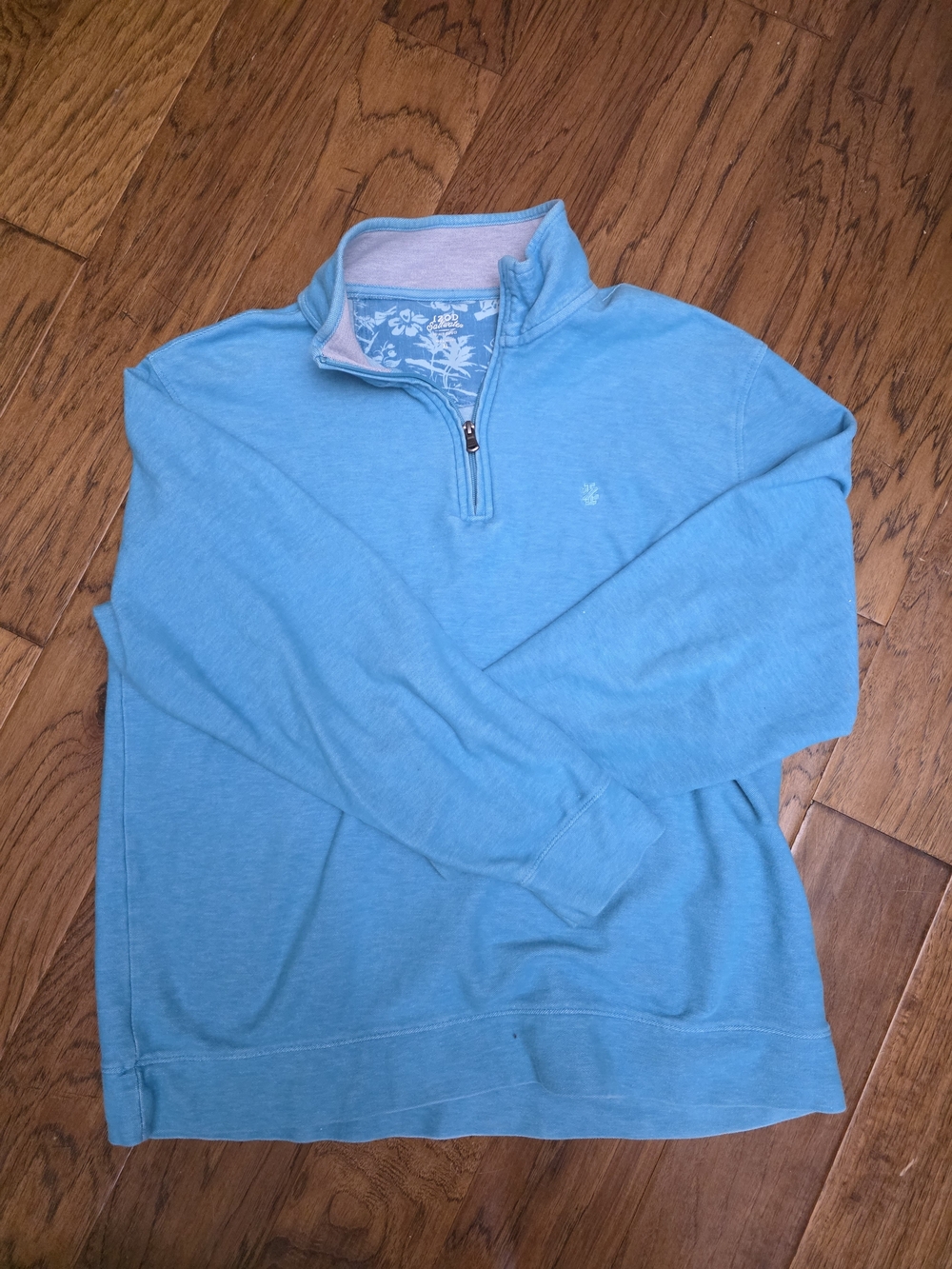 Izod Light Blue Quarter-Zip Sweater